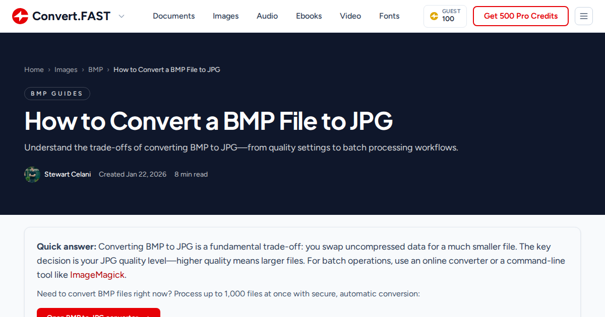 How to Convert a BMP File to JPG